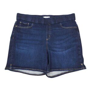 Liz Claiborne Womens Amber Denim Shorts Size 18 Dark Rinse 6 3/4" Inseam